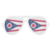 Lunettes De Fête Aviateur Drapeau de l'Ohio (Devant)