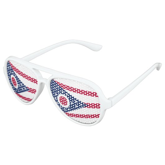 Lunettes De Fête Aviateur Drapeau de l'Ohio (Angle)