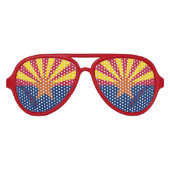 Lunettes De Fête Aviateur Drapeau d'État de l'Arizona (Devant)