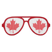 Lunettes De Fête Aviateur Drapeau du Canada (Devant)