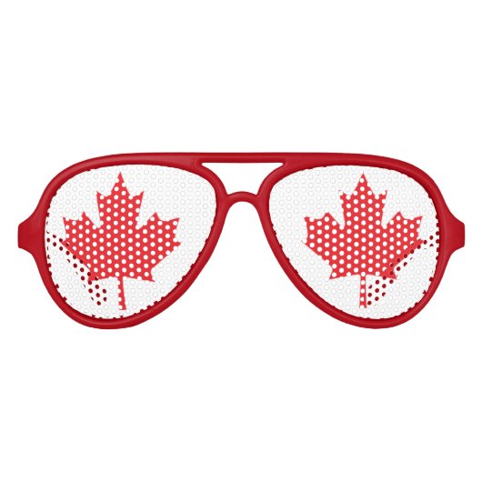 Lunettes De Fête Aviateur Drapeau du Canada (Devant)