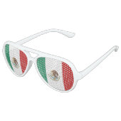 Lunettes De Fête Aviateur Drapeau du Mexique (Angle)