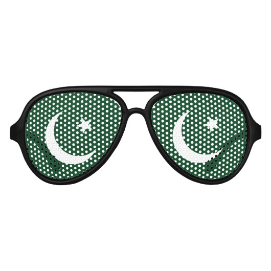 Lunettes De Fête Aviateur Drapeau du Pakistan (Devant)
