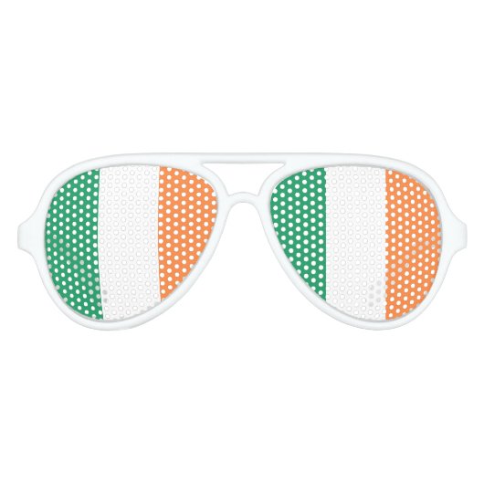 Lunettes De Fête Aviateur Drapeau irlandais psct (Devant)