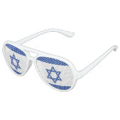 Lunettes De Fête Aviateur Drapeau Israël (Angle)