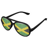 Lunettes De Fête Aviateur Drapeau Jamaïque (Angle)