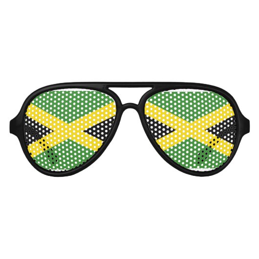 Lunettes De Fête Aviateur Drapeau Jamaïque (Devant)