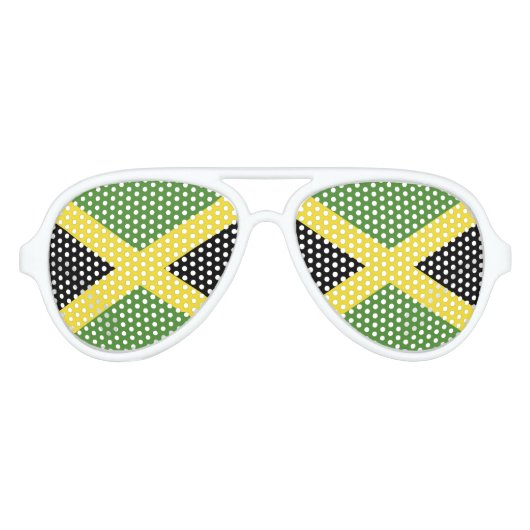Lunettes De Fête Aviateur Drapeau Jamaïque (Devant)