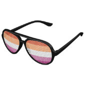 Lunettes De Fête Aviateur Drapeau lesbien (Angle)