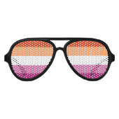 Lunettes De Fête Aviateur Drapeau lesbien (Devant)