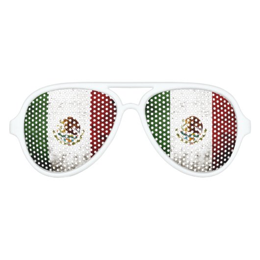 Lunettes De Fête Aviateur Drapeau noir du Mexique (Devant)