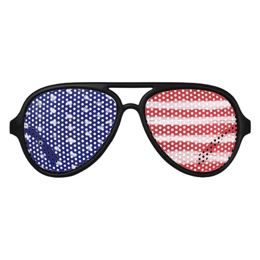 Lunettes De Fête Aviateur Drapeau peint d'art populaire (Devant)