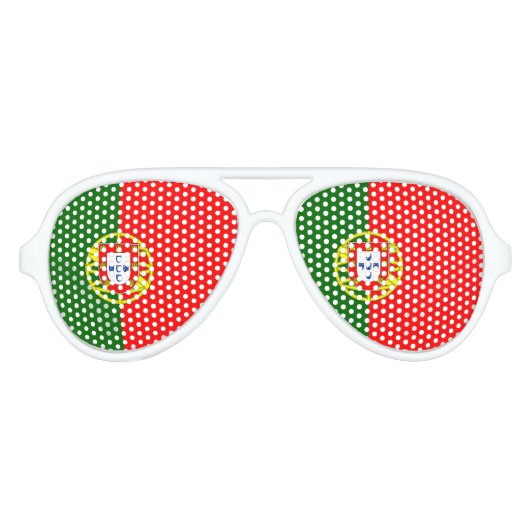 Lunettes De Fête Aviateur Drapeau portugais | Portugal fierté (Devant)
