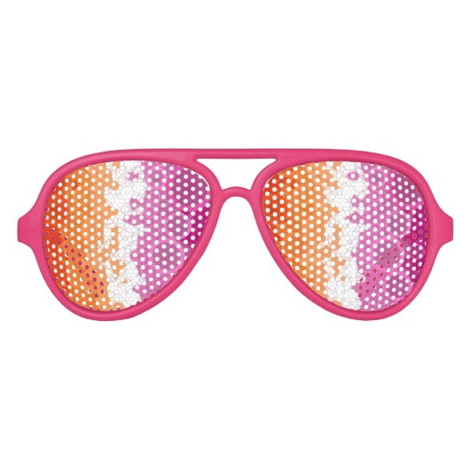 Lunettes De Fête Aviateur Drapeau Super bohème Bubbly Lesbian Pride Abstrait (Devant)