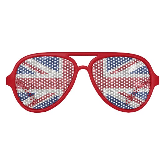 Lunettes De Fête Aviateur Drapeau Union Jack - Crinké (Devant)