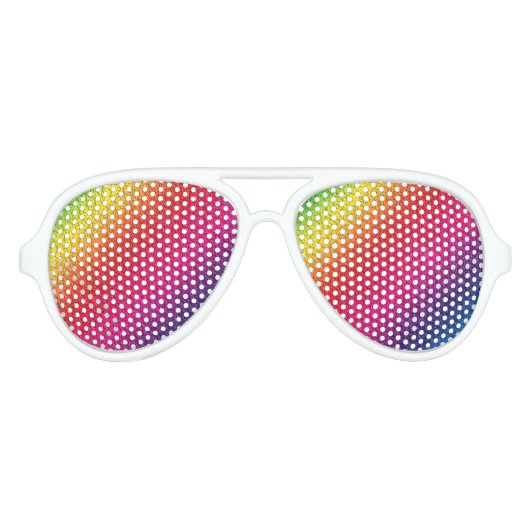Lunettes De Fête Aviateur Effet d'éclaboussure de verre en fonte arc-en-ciel (Devant)