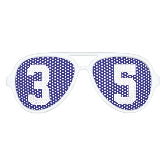 Lunettes De Fête Aviateur Esprit de l'équipe du numéro Jersey (Devant)