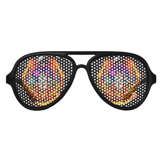 Lunettes De Fête Aviateur Exploser le vaisseau spatial (Devant)