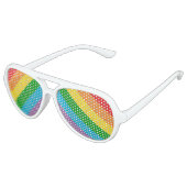 Lunettes De Fête Aviateur Festival Rainbow Motif Pride (Angle)