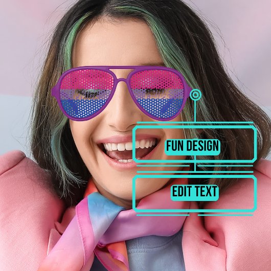 Lunettes De Fête Aviateur Fête de la fierté bisexuelle