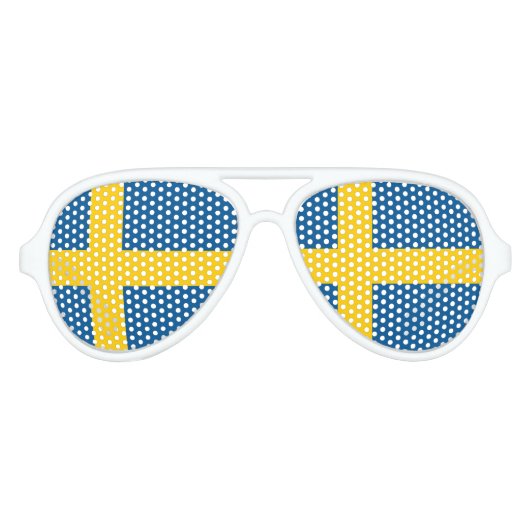 Lunettes De Fête Aviateur Fête de la fierté suédoise | Drapeau de la suède (Devant)