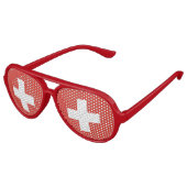 Lunettes De Fête Aviateur Fête de la fierté suisse | Drapeau de la Suisse (Angle)