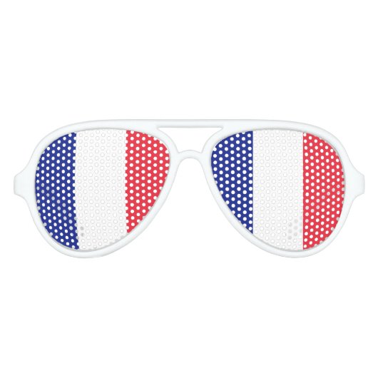 Lunettes De Fête Aviateur Fête du drapeau français | France fierté (Devant)
