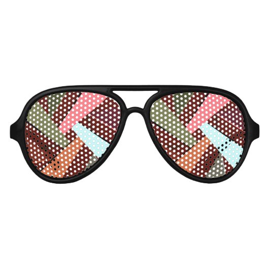 Lunettes De Fête Aviateur Forme géométrique Abstraite 7 (Devant)