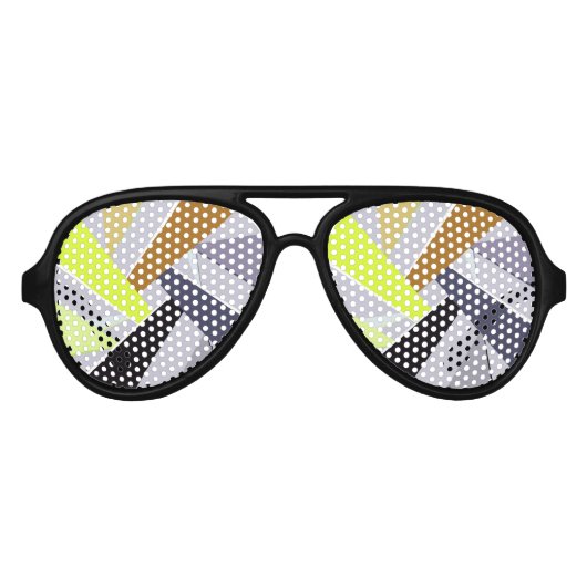 Lunettes De Fête Aviateur Forme géométrique Abstraite 8 (Devant)