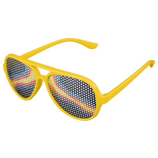 Lunettes De Fête Aviateur Funky jaune (Angle)