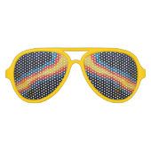 Lunettes De Fête Aviateur Funky jaune (Devant)