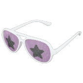 Lunettes De Fête Aviateur Funny Black Star violet Arrière - plan (Angle)