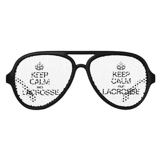 LUNETTES DE FÊTE AVIATEUR GARDER CALME ET LACROSE (Devant)