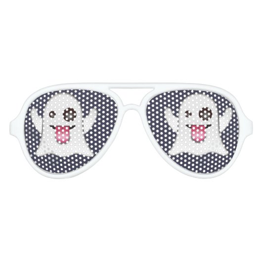 Lunettes De Fête Aviateur Ghost emoji halloween nuances de fête (Devant)