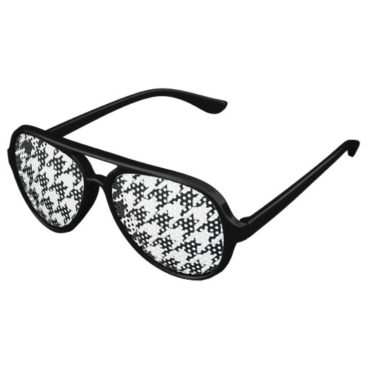 Lunettes De Fête Aviateur Houndstooth (Angle)