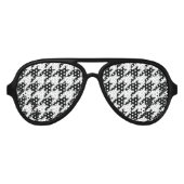 Lunettes De Fête Aviateur Houndstooth (Devant)