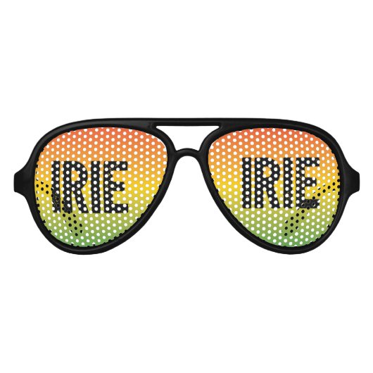 Lunettes De Fête Aviateur IRIE Jamaïque Rasta Reggae Chill Out coucher du so (Devant)