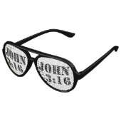Lunettes De Fête Aviateur John 3:16 (Angle)