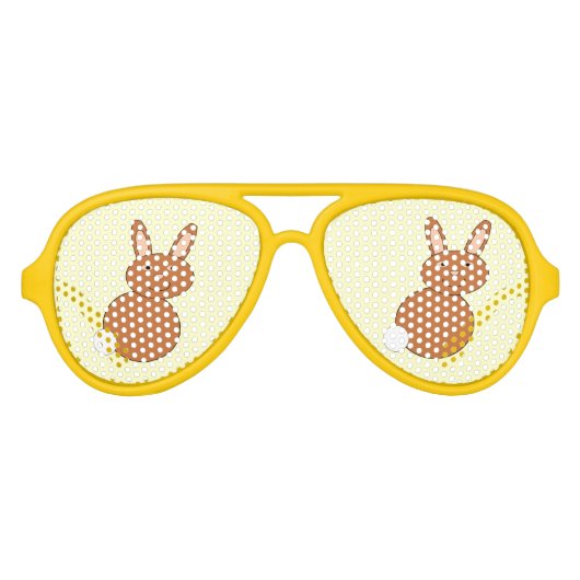 Lunettes De Fête Aviateur Joyeuses Fêtes de Lapin de Pâques Shades (Devant)