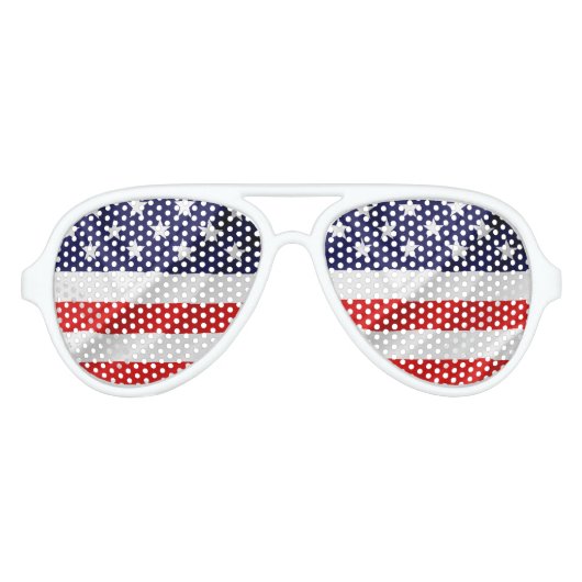Lunettes De Fête Aviateur Le drapeau des États-Unis d'Amérique (Devant)