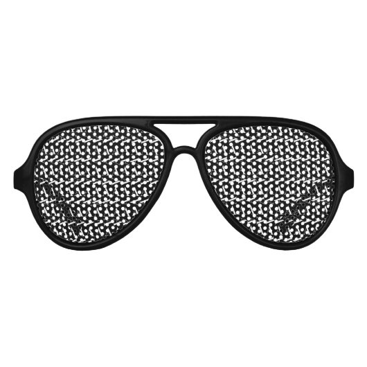 Lunettes De Fête Aviateur Lettre initiale A monogramme (Devant)