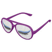 Lunettes De Fête Aviateur Lifelike Closed Eyes Eyelashes Blue Eye Shadow (Angle)