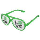 Lunettes De Fête Aviateur Love Clover (Angle)