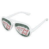 Lunettes De Fête Aviateur Mains de poker - Brosse royale - Coeur (Angle)
