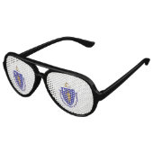 Lunettes De Fête Aviateur Massachusetts (Angle)