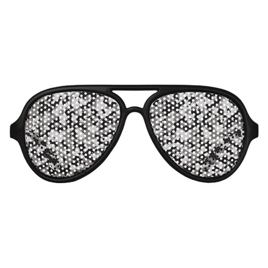 Lunettes De Fête Aviateur Motif de camouflage gris militaire (Devant)