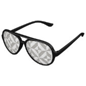 Lunettes De Fête Aviateur Motif de cube géométrique gris argenté (Angle)