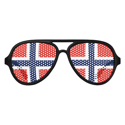 Lunettes De Fête Aviateur Norvège (Devant)