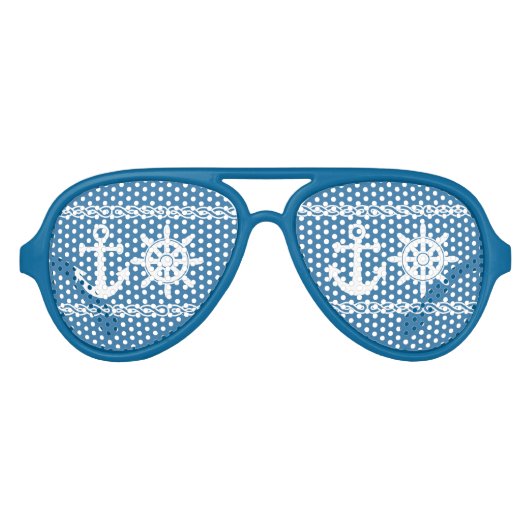 Lunettes De Fête Aviateur Nuances de fête nautique (Devant)