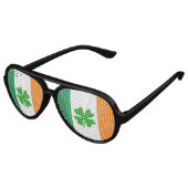 Lunettes De Fête Aviateur nuances Jour de la Saint Patrick | Drôle drapeau i (Angle)